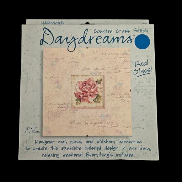 Dimensions Daydreams Cross Stitch Kits Lot of 2 Unopened Real Glass Frames - Picture 2 of 7
